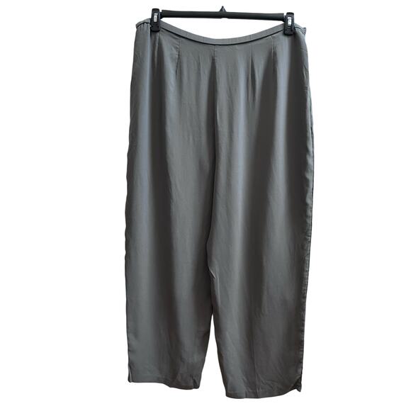 Eileen Fisher Silk Georgette Crepe Lightweight Zip Clasp Machine Wash Pant 1X - Picture 3 of 14